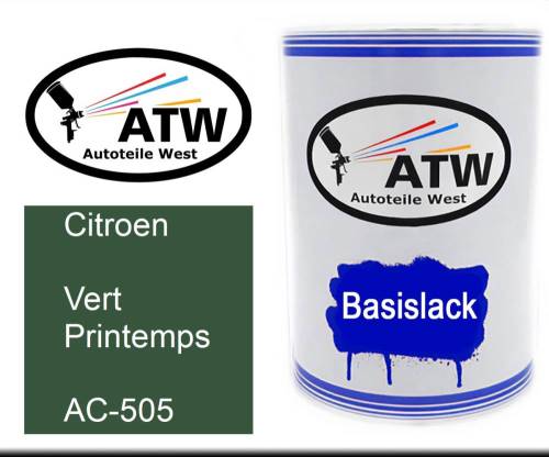 Citroen, Vert Printemps, AC-505: 500ml Lackdose, von ATW Autoteile West.